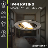 Dimmable LED downlight Stainless steel Rome 6 Watt 2700K warm white Tiltable IP44