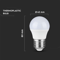 10x LED E27 Glühbirne - 4.5 Watt - 3000K - Ersetzt 40 Watt - G45