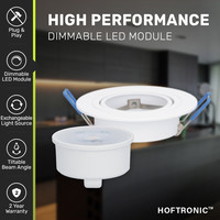 6x Pittsburg LED inbouwspot - 3.8 Watt - Neutraal wit 4000K - GU10 LED module - Dimbaar - voor binnen - Wit