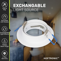 6x Pittsburg LED inbouwspot - 3.8 Watt - Neutraal wit 4000K - GU10 LED module - Dimbaar - voor binnen - Wit