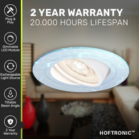 6x Pittsburg LED downlight - 3.8 Watt - Neutral white 4000K - GU10 LED module - Dimmable - for indoor - White