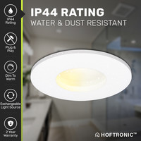 6x Barcelona LED spotlights - 6 Watt - Dim to Warm - 2200-2700K - GU10 LED module - Dimmable - Lower recessed depth - IP44 for slightly damp areas - White