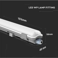 LED TL armatuur - 150 cm - IP65 waterdicht - 2000lm - incl. 22 Watt LED TL buis - 4000K Neutraal Wit