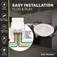 Set van 3 Dimbare LED inbouwspot Sierra ultra dun wit 5 Watt 3 CCT IP65 360° kantelbaar