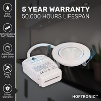 Set van 3 Dimbare LED inbouwspot Sierra ultra dun wit 5 Watt 3 CCT IP65 360° kantelbaar
