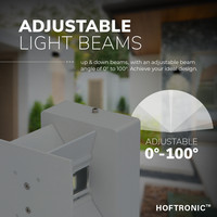Kansas - Dimmable LED wall light cube - 7 Watt - 3000K warm white - Up & Down light - IP65 - Grey - For outdoor and indoor use