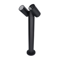 Aspen double LED pedestal lamp 45cm - Tiltable - GU10 fittings - IP65 waterproof - Black - Outdoor lamp suitable as path lighting