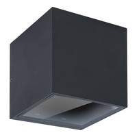 Cuba LED wall lamp - for 2 GX53 spots - IP65waterproof for indoor and outdoor use - Square - Max. 2x 9 watt - Suitable for bathroom and garden - Up and down light - Black