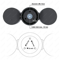 Silva Wandleuchte - Wandlampe - Schwenkbar - mit 2 Spotlights -2700 Kelvin Warmweiß - Deckenleuchte - IP65 wasserdicht - Schwarz