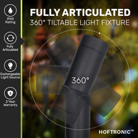 Amy LED pedestal lamp - GU10 fitting - Pathway lighting - Garden spotlight - Tiltable - ex. light source - 60 cm - For outdoor - Black