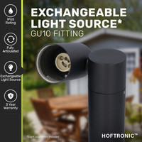 Amy LED pedestal lamp - GU10 fitting - Pathway lighting - Garden spotlight - Tiltable - ex. light source - 60 cm - For outdoor - Black