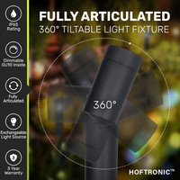 Amy LED pedestal lamp - 2700K warm white - GU10 - 60 cm - Pathway lighting - Garden spotlight - For outdoor use - Black