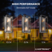 Alma smart LED wall light - 1800K-3000K Warm white - Wifi & Bluetooth - 2x A60 light source - 14 watts - 1612 lumens - Up & Down light - Wall lamp - Wall lighting - IP44 for indoor and outdoor use - Black