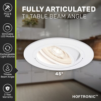 6x Pittsburg LED Einbaustrahler - 3.8 Watt - Neutralweiß 4000K - GU10 LED-Modul - Dimmbar - für Innenbereich - Weiß