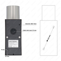 Wandleuchte Jasmin - Edelstahl - Bewegungsmelder und Dämmerungsschalter - IP44 spritzwassergeschützt - Up & Downlight für den Außenbereich - Ohne zwei GU10 Strahler