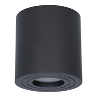 Paxton - LED plafondspot opbouw - Rond - Zwart - Aluminium - IP65 geschikt voor badkamer en keuken - GU10 fitting - 3 jaar garantie