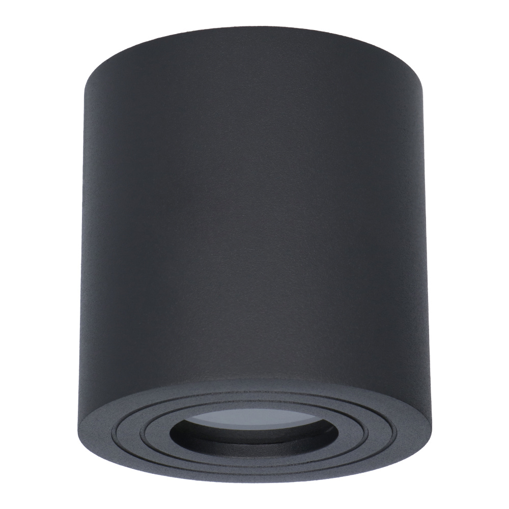 Paxton - LED plafondspot opbouw - Rond - Zwart - Aluminium - IP65 geschikt voor badkamer en keuken - GU10 fitting - 3 jaar garantie