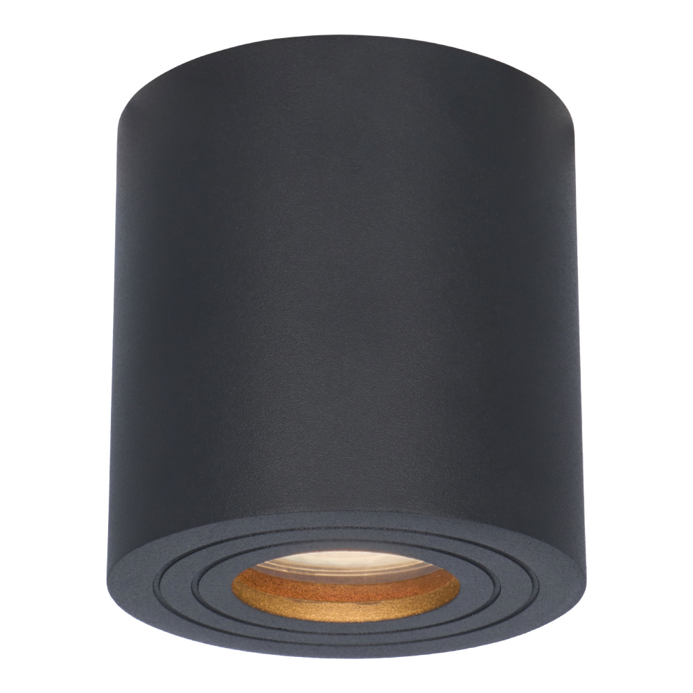 Paxton LED Opbouwspot plafond - Rond - Zwart - Aluminium met poedercoating - IP65 waterdicht voor binnen en buiten - incl. GU10 spot 2700K warm wit -