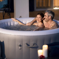 Whirlpool aufblasbar - Lay-Z-Spa St. Lucia - 110 Air Jets - 2 bis 3 Personen - Inklusive Filterpumpe - Frostwächter - beheizter Pool Outdoor - Ø 170cm