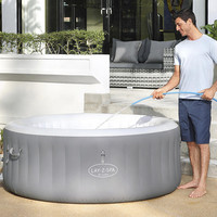 Whirlpool aufblasbar - Lay-Z-Spa St. Lucia - 110 Air Jets - 2 bis 3 Personen - Inklusive Filterpumpe - Frostwächter - beheizter Pool Outdoor - Ø 170cm