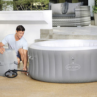 Whirlpool aufblasbar - Lay-Z-Spa St. Lucia - 110 Air Jets - 2 bis 3 Personen - Inklusive Filterpumpe - Frostwächter - beheizter Pool Outdoor - Ø 170cm
