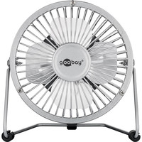 USB ventilator - Ø13cm - Met aan/uit schakelaar - Aluminium - Grijs - Bureau ventilator - Mini ventilator