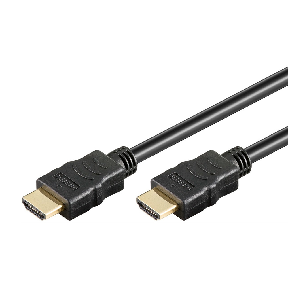 Goobay HDMI kabel 1.4 High Speed Geschikt voor 4K Ultra HD 2160p en 3D weergave Beschikt over Ethernet 0.5 meter Korte HDMI kabel