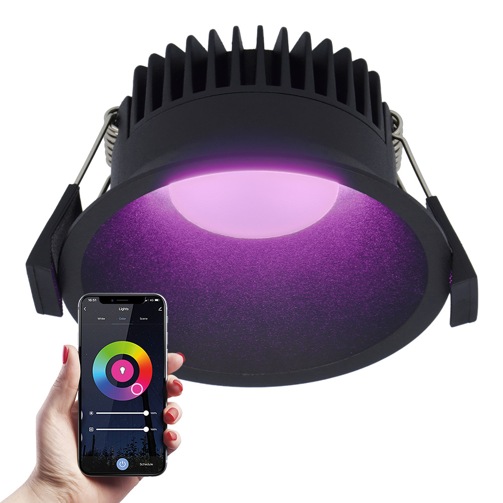 HOFTRONIC SMART Finn Smart LED inbouwspot - 10 Watt - Plafondspot - RGBWW - WiFi + Bluetooth - 630 L