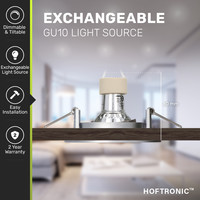 Jose dimbare LED inbouwspot - Kantelbaar - 400 lumen - 5 Watt - Warm wit 2700K - RVS - IP20 voor binnen