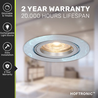 Jose dimbare LED inbouwspot - Kantelbaar - 400 lumen - 5 Watt - Warm wit 2700K - RVS - IP20 voor binnen