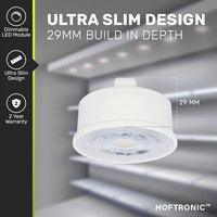 6x Dimmable LED module - Replaces GU10 - Low mounting depth - 6000K daylight white - 3.8 Watt - 270 Lumen - Universal - Ultra thin