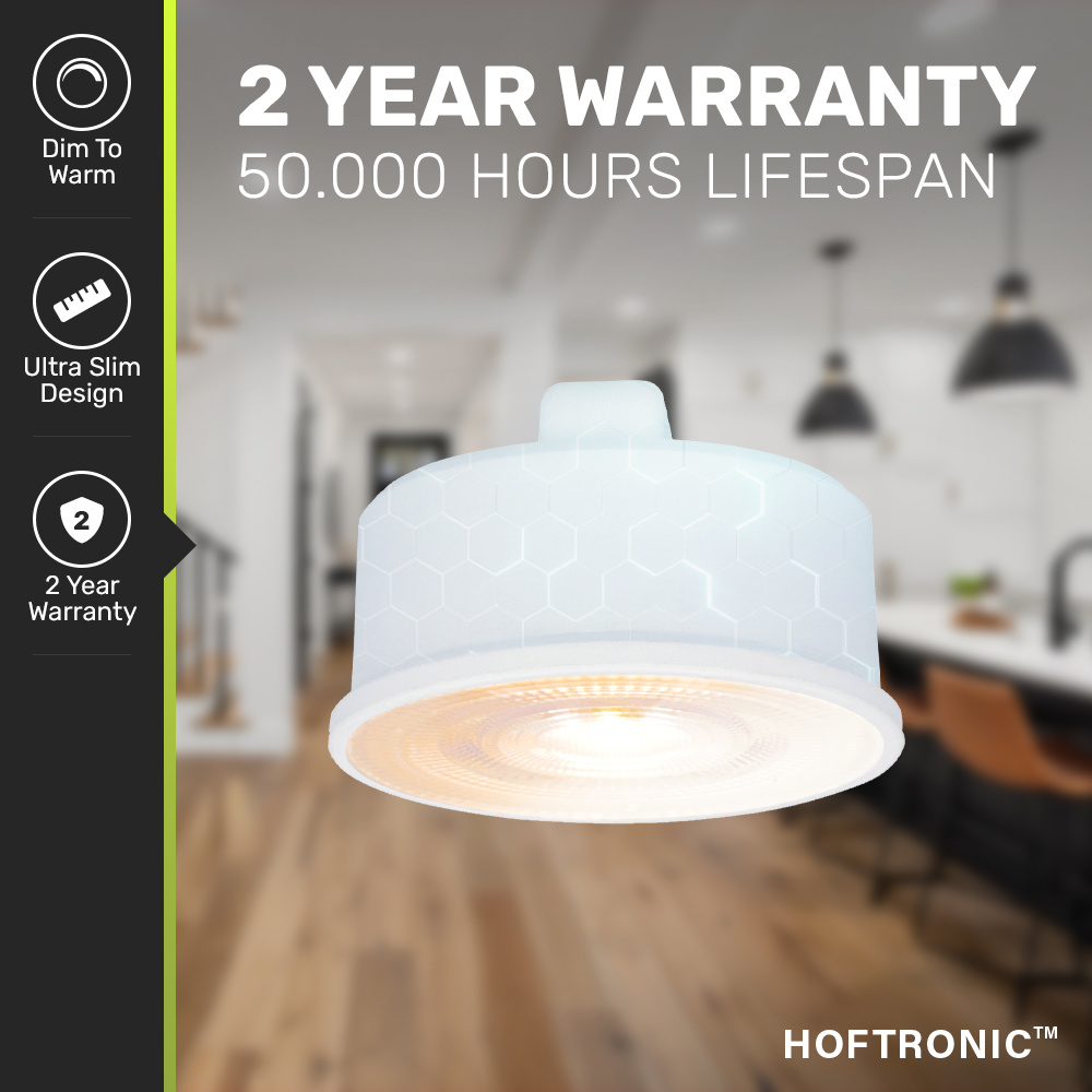 10x LED Lichtbron module 3.8 Watt Dimbaar 2200-2700K dim to warm (vervangt GU10) Ultra dun
