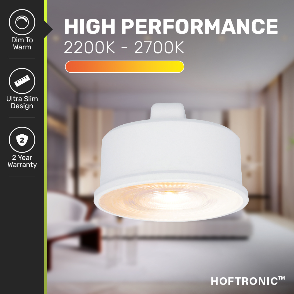 10x LED Lichtbron module 3.8 Watt Dimbaar 2200-2700K dim to warm (vervangt GU10) Ultra dun