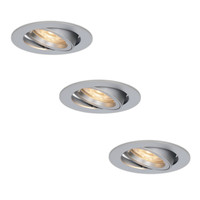 Komplettset 3 Stück Dimmbare LED Einbaustrahler Jose 5 Watt Spot Schwenkbar