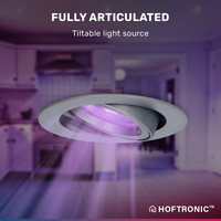 Satz von 6 intelligenten WiFi LED-Einbaustrahler Jose RGBWW Schwenkbar Edelstahl IP20