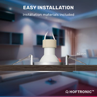 Satz von 6 intelligenten WiFi LED-Einbaustrahler Jose RGBWW Schwenkbar Edelstahl IP20