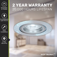 Komplettset 3 Stück Dimmbare LED Einbaustrahler Jose 5 Watt 6000K Spot Schwenkbar IP20
