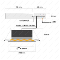 Vienna LED Einbaustrahler Smart Home - WiFi + Bluetooth - App steuern - RGBWW Farbig Dimmbar- Schwarz - Schwenkbar - IP65 Wasserdicht - Alexa , Siri und Google Home