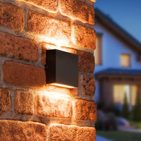 Dimmable LED Wall Light Otis S - 7 Watt - 2700K warm white - Up & Down light - IP54 for indoor and outdoor use - Black