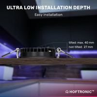 Set of 3 smart LED recessed downlights Rome - Black - 6 Watt - WiFi & Bluetooth - RGBWW - IP44 - Dimmable - Tiltable
