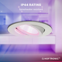 3x smart LED inbouwspots Rome - Wit - 6 Watt - WiFi & Bluetooth - RGBWW - IP44 - Dimbaar via app - Kantelbaar