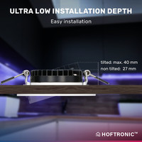 3x smart LED inbouwspots Rome - Wit - 6 Watt - WiFi & Bluetooth - RGBWW - IP44 - Dimbaar via app - Kantelbaar