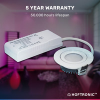 3x smart LED Einbaustrahler Rome - Weiß - 6 Watt - WLAN & Bluetooth - RGBWW - IP44 - Dimmbar - Kippbar - Ultra flach