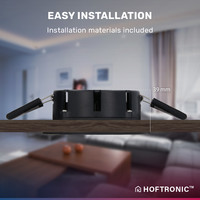 6x Smart LED downlight Napels black 8 Watt RGBWW IP65 tiltable WiFi + Bluetooth