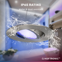 6x Smart LED inbouwspots Napels RVS 8 Watt RGBWW IP65 kantelbaar WiFi + Bluetooth
