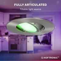 6x Smart LED inbouwspots Napels RVS 8 Watt RGBWW IP65 kantelbaar WiFi + Bluetooth