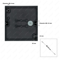 Cuba LED wall lamp - for 2 GX53 spots - IP65waterproof for indoor and outdoor use - Square - Max. 2x 9 watt - Suitable for bathroom and garden - Up and down light - Black
