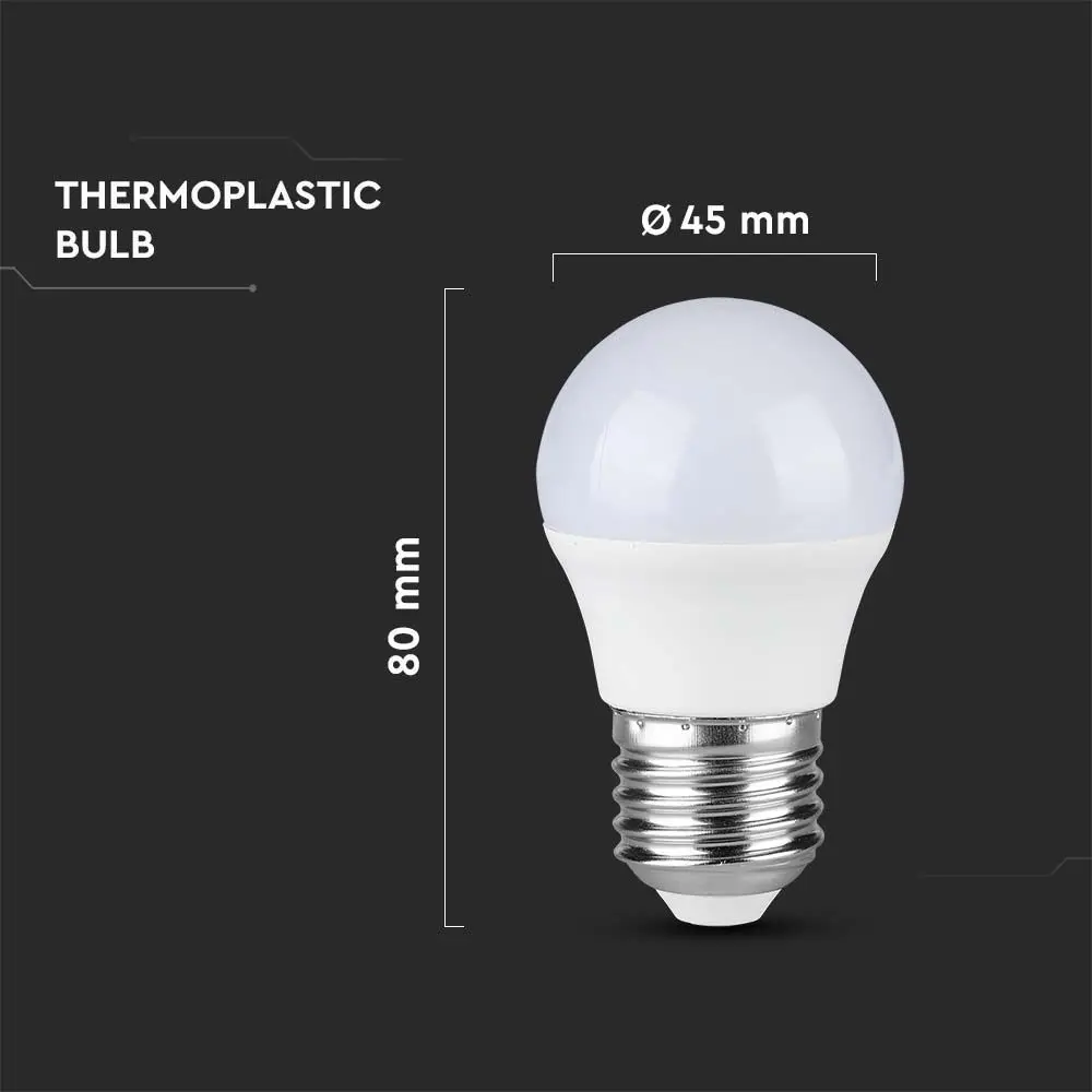 E27 LED lamp - 4.5 Watt - 6500K - Vervangt 40 Watt - G45