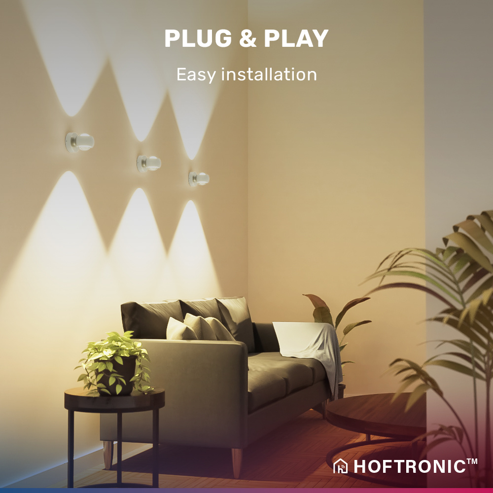Cupo Smart wandlamp - RGBWW - WiFi & Bluetooth - 10 Watt - Up & Down light - IP54 - Slimme verlichting - Google home & Amazon Alexa - RVS voor binnen