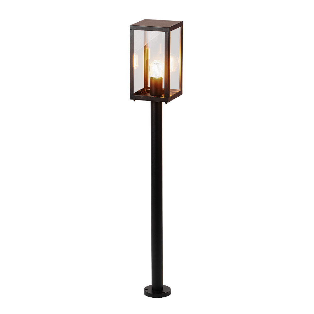 HOFTRONIC™ Casey smart LED Tuinlantaarn 100cm - Warm tot koud wit - Wifi & Bluetooth - A60 Lichtbron - 7 Watt - 806 Lumen - IP44 - Zwart